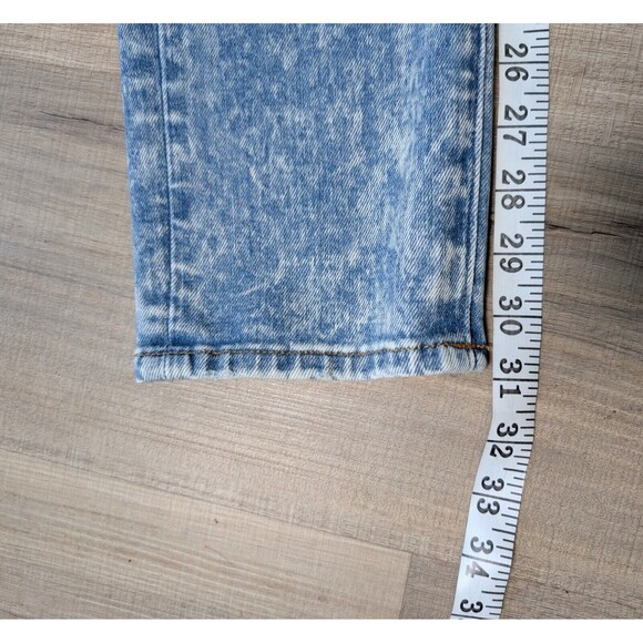 American Eagle SIze 32X31 Distressed Patched Skinny Jeans Acid Wash Stretch - Picture 10 of 10